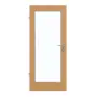 Frontansicht von GARANT Feuchtraumtür Eiche Premium GCK08 mit Lichtausschnitt LA-3