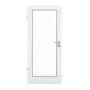 Frontansicht von GARANT Feuchtraumtür Weiß Struktur Premium GCK08 mit Lichtausschnitt LA-3