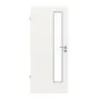 Frontansicht von GARANT Feuchtraumtür Weißlack 9016 CePaL mit Lichtausschnitt LA-4 schlossseitig