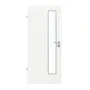 Frontansicht von GARANT Feuchtraumtür U11209SD Edelweiß GHK08 mit Lichtausschnitt LA-4 schlossseitig