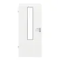 Frontansicht von GARANT Feuchtraumtür D354-60 Designer White Resopal mit Lichtausschnitt LA-5 mittig