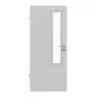 Frontansicht von GARANT Feuchtraumtür D92-60 Dove Grey Resopal mit Lichtausschnitt LA-5 schlossseitig