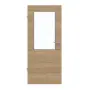 Frontansicht von GARANT Feuchtraumtür Quer Authentic Risseiche GCK08 mit Lichtausschnitt LA-6