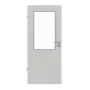 Frontansicht von GARANT Feuchtraumtür D92-60 Dove Grey Resopal mit Lichtausschnitt LA-6