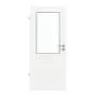 Frontansicht von GARANT Feuchtraumtür U11209SD Edelweiß GHK08 mit Lichtausschnitt LA-6