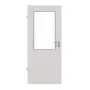 Frontansicht von GARANT Feuchtraumtür U12188SD Lichtgrau GHK08 mit Lichtausschnitt LA-6