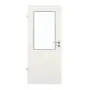 Frontansicht von GARANT Feuchtraumtür Weiß Struktur Premium GCK08 mit Lichtausschnitt LA-6