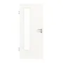 Frontansicht von HÖRMANN Innentür Gebürstetes Weiß quer Duradecor ProLine mit Lichtausschnitt LA 24 bandseitig