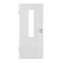 Frontansicht von HÖRMANN Innentür Eiche Weiß Duradecor ProLine mit Lichtausschnitt LA 4 mittig
