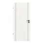 Frontansicht von Linea Black 08 Weißlack RAL 9016 Innentür - Deine Tür