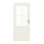 Frontansicht von GARANT Zimmertür Como Weißlack mit Lichtausschnitt CKL2 Sprosse SP0
