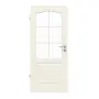 Frontansicht von GARANT Zimmertür Como Weißlack mit Lichtausschnitt CKL2 Sprosse SP4
