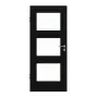 Frontansicht von HÖRMANN Innentür Ultramatt Schwarz Duradecor Proline Concepto mit Lichtausschnitt LA 11