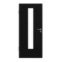 Frontansicht von HÖRMANN Innentür Ultramatt Schwarz Duradecor Proline Concepto mit Lichtausschnitt LA 24