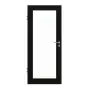 Frontansicht von HÖRMANN Innentür Ultramatt Schwarz Duradecor Proline Concepto mit Lichtausschnitt LA 27