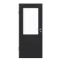 Frontansicht von HÖRMANN Innentür Schiefer Schwarz Duradecor Proline Concepto mit Lichtausschnitt LA 7