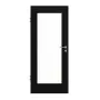 Frontansicht von HÖRMANN Innentür Ultramatt Schwarz Duradecor Proline Concepto mit Lichtausschnitt LA 8
