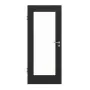 Frontansicht von HÖRMANN Innentür Schiefer Schwarz Duradecor Proline Concepto mit Lichtausschnitt LA 8