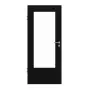 Frontansicht von HÖRMANN Innentür Ultramatt Schwarz Duradecor Proline Concepto mit Lichtausschnitt LA-DIN