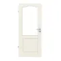 Frontansicht von LEBO Innentür Formelle 21 Weißlack mit Lichtausschnitt