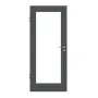 Frontansicht von CLASSEN Innentür Frame 5.6 Uni Graphit Dekorfolie mit Lichtausschnitt