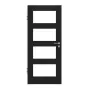 Frontansicht von CLASSEN Innentür Frame 5.7 Uni Schwarz Dekorfolie mit Lichtausschnitt