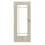 Frontansicht von CLASSEN Innentür Glas M5 Kendal Eiche CPL mit Lichtausschnitt (Sprossen)
