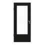 Frontansicht von GARANT Zimmertür 0901-60 Black Resopal mit Lichtausschnitt LA-DIN