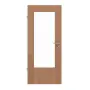 Frontansicht von LEBO Innentür Ami. Kirschbaum Matt Echtholzfurniert mit Lichtausschnitt 1 LA 16-40