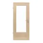 Frontansicht von LEBO Innentür Can. Ahorn Matt Cross Echtholzfurniert mit Lichtausschnitt 1 LA 16-40