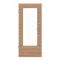 Frontansicht von LEBO Innentür Kernbuche Matt Cross Echtholzfurniert mit Lichtausschnitt 1 LA 16-40