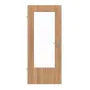Frontansicht von LEBO Innentür Euro Eiche geplankt Matt Echtholzfurniert mit Lichtausschnitt 1 LA 16-40