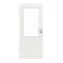 Frontansicht von WESTAG Innentür Sira Weiß ähnl. RAL 9003 Westalack Soft mit Lichtausschnitt LA-100