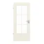 Frontansicht von Weißlack 9010 LÖ 23 mit Sprossenrahmen 6 Feldern Optima Innentür - Jeld-Wen