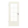 Frontansicht von Weißlack 9010 LÖ 23 mit Sprossenrahmen 8 Feldern Optima Innentür - Jeld-Wen