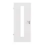 Frontansicht von JELD-WEN Innentür Grauweiß Optima DuriTop CPL mit Lichtausschnitt LÖ-62 mittig