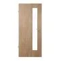 Frontansicht von JELD-WEN Innentür Raucheiche Optima DuriTop CPL mit Lichtausschnitt LÖ-62 schlossseitig
