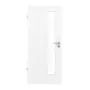 Frontansicht von JELD-WEN Innentür Samtesche Weiß Optima DuriTop CPL mit Lichtausschnitt LÖ-62 schlossseitig