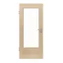 Frontansicht von HÖRMANN Innentür Quer Can. Ahorn Matt Echtholzfurnier mit Lichtausschnitt LA-DIN