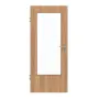 Frontansicht von HÖRMANN Innentür Euro Eiche geplankt Matt Echtholzfurnier mit Lichtausschnitt LA-DIN