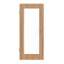 Frontansicht von HÖRMANN Innentür Euro Eiche geplankt Matt Echtholzfurnier mit Lichtausschnitt LA groß