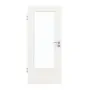 Frontansicht von GARANT Zimmertür Weißlack 9016 GHK08 mit Lichtausschnitt LA-DIN