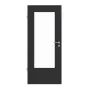 Frontansicht von GARANT Zimmertür Matt RAL 9005 G-TEC mit Lichtausschnitt LA-DIN