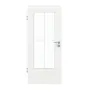 Frontansicht von GARANT Zimmertür D354-60 Designer White Resopal mit Lichtausschnitt LA-DIN Sprosse SP0