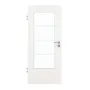 Frontansicht von GARANT Zimmertür Authentic Bianco CPL mit Lichtausschnitt LA-DIN Sprosse SP10