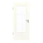 Frontansicht von GARANT Zimmertür 0105-60 Pearl White CPL mit Lichtausschnitt LA-DIN Sprosse SP4