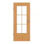 Frontansicht von GARANT Zimmertür Buche Exklusiv CPL mit Lichtausschnitt LA-DIN Sprosse SP4