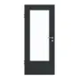 Frontansicht von GARANT Zimmertür U12000SD Vulkanschwarz GHK08 mit Lichtausschnitt LA-DIN