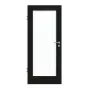 Frontansicht von GARANT Zimmertür 0901-60 Black Resopal mit Lichtausschnitt LA-2