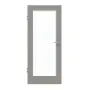 Frontansicht von GARANT Zimmertür U12115SD Platingrau GHK08 mit Lichtausschnitt LA-2